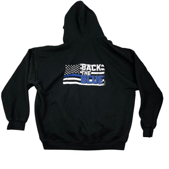 Gildan Men Hoodie Sweatshirt Size 2XL Black Ontario County PBA New York Pullover - Picture 2 of 7